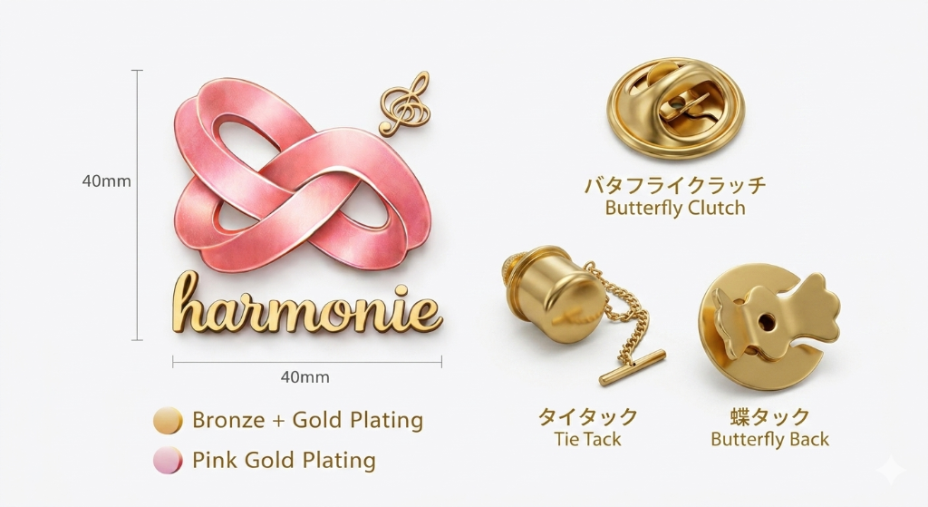 harmonie ピンバッジ サンプルイメージ